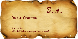Daku Andrea névjegykártya