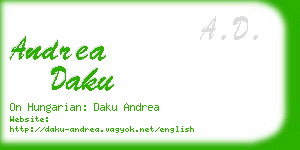 andrea daku business card